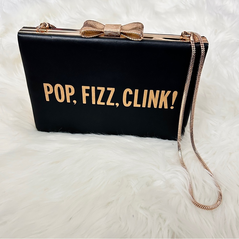 Kate Spade Pop Fizz Clink Clutch with Rose Gold Hardware